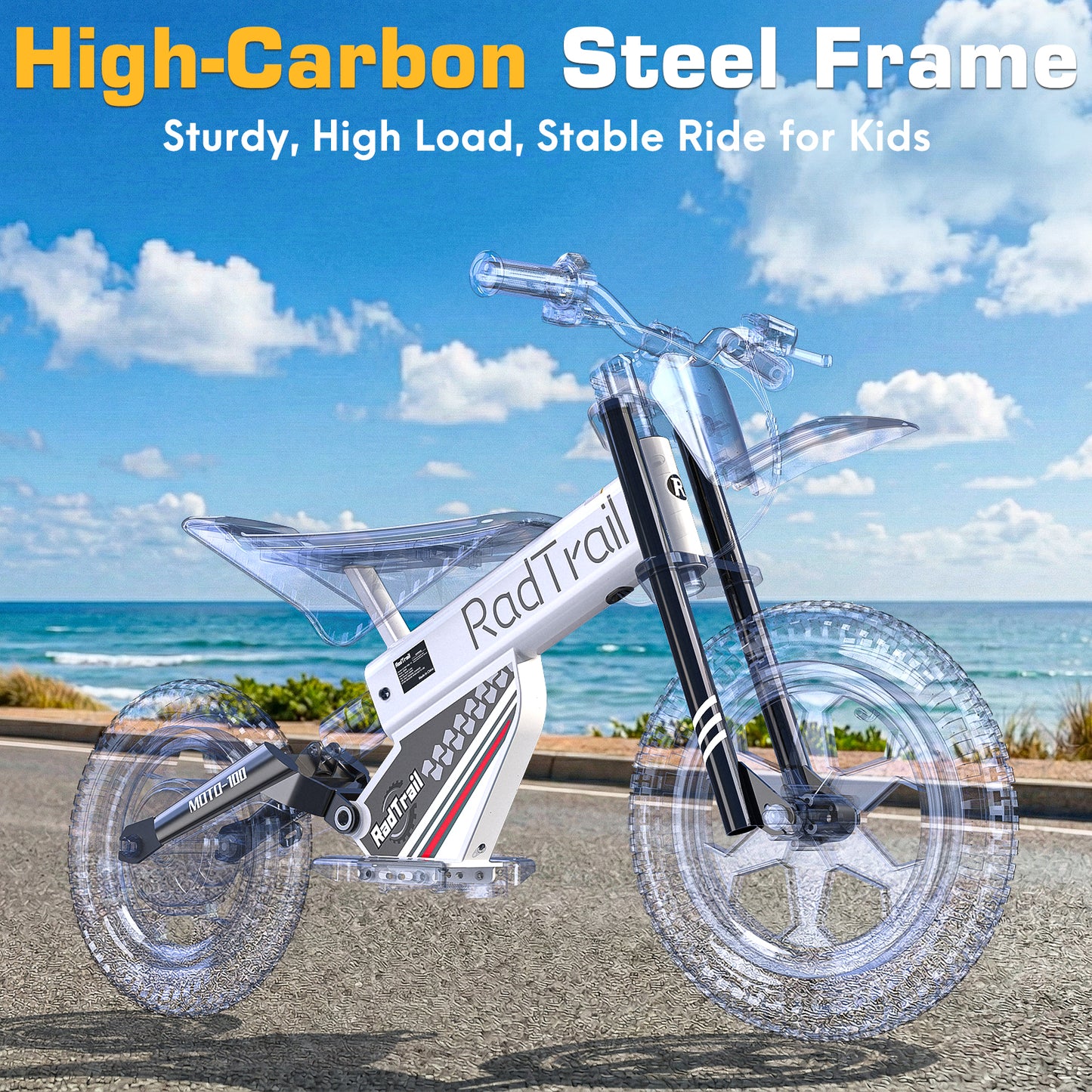 East doll 36V Electric Dirt Bike for Kids, 14" Pneumatic Tire