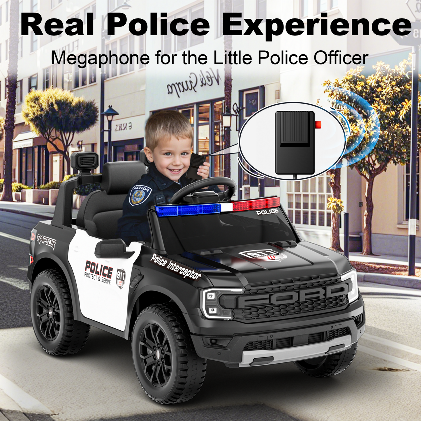 East doll 12V Licensed Ford Kids Ride on Police Car