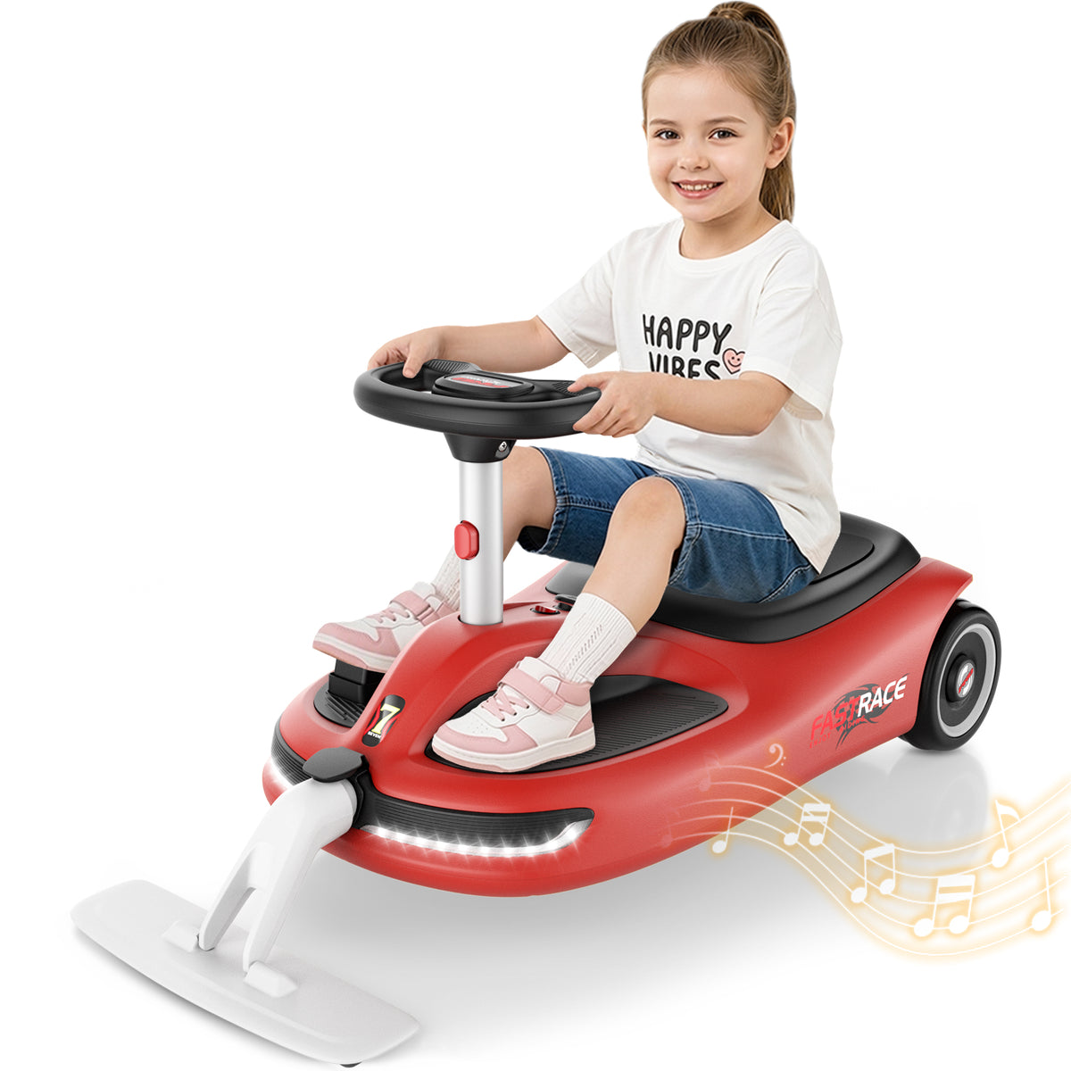 TOYBSNR 12V Electric Wiggle Car with Pedal
