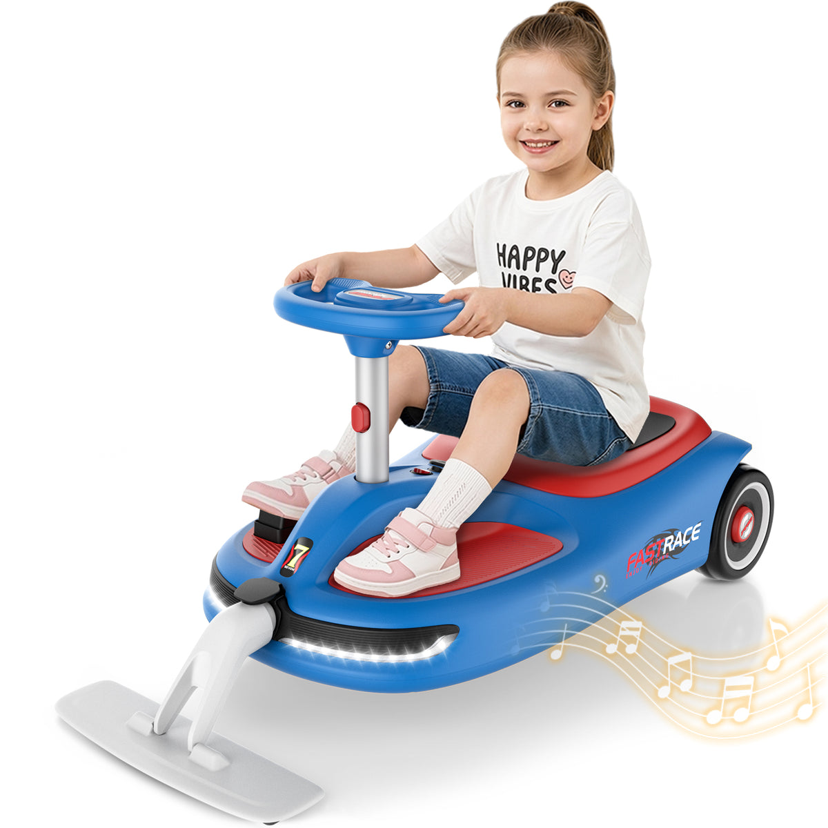 TOYBSNR 12V Electric Wiggle Car with Pedal
