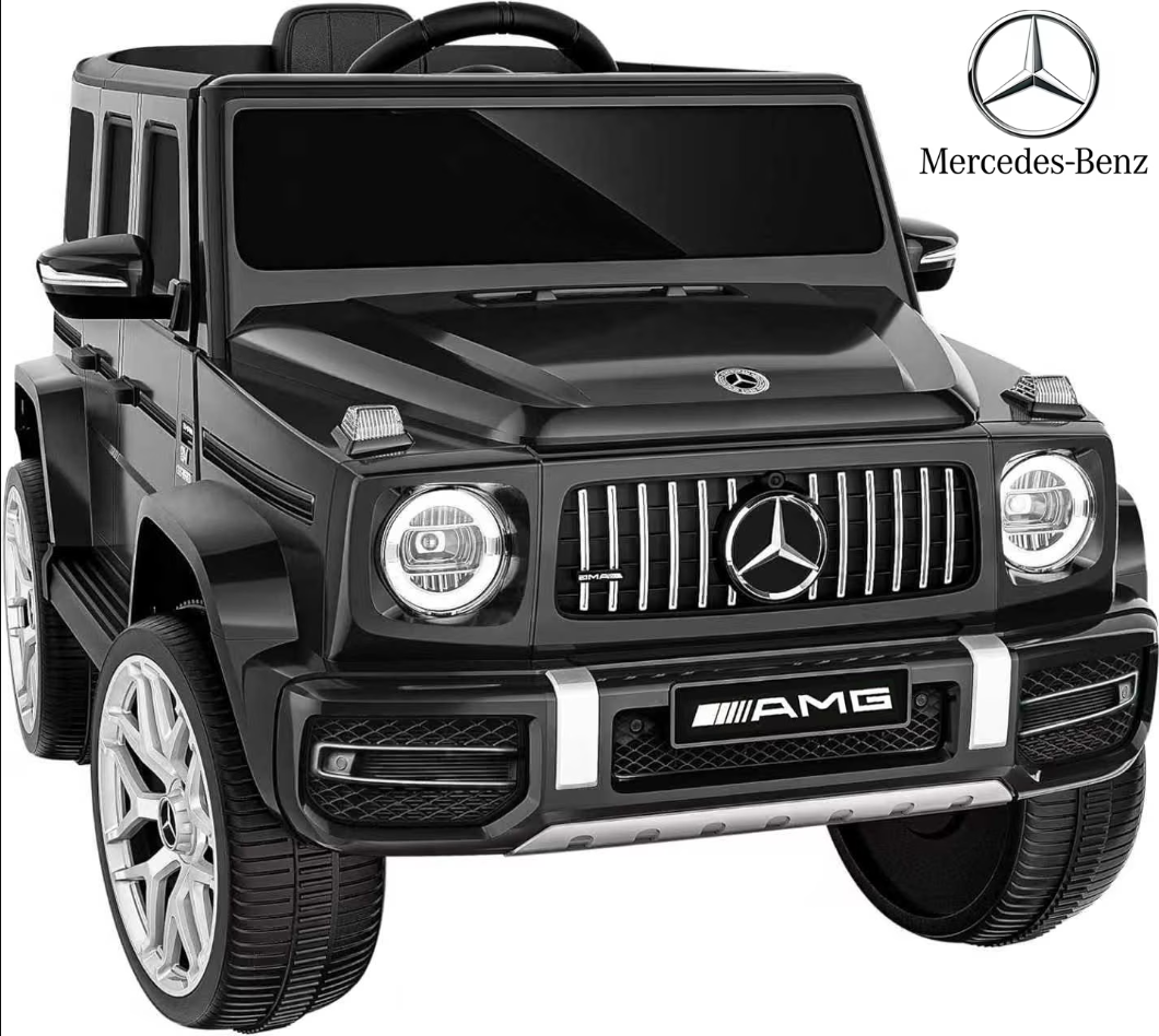 TOYBSNR 12V Electric Car for Toddler, Mercedes-Benz G63 Licensed Ride on Toys for Toddlers, Kids Power Ride on Car with Remote Control & High Window & LED Lights & Music