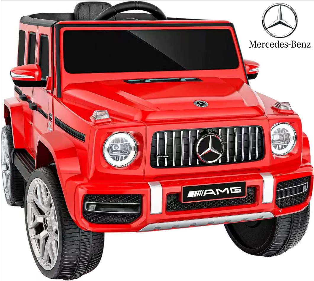 TOYBSNR 12V Electric Car for Toddler, Mercedes-Benz G63 Licensed Ride on Toys for Toddlers, Kids Power Ride on Car with Remote Control & High Window & LED Lights & Music