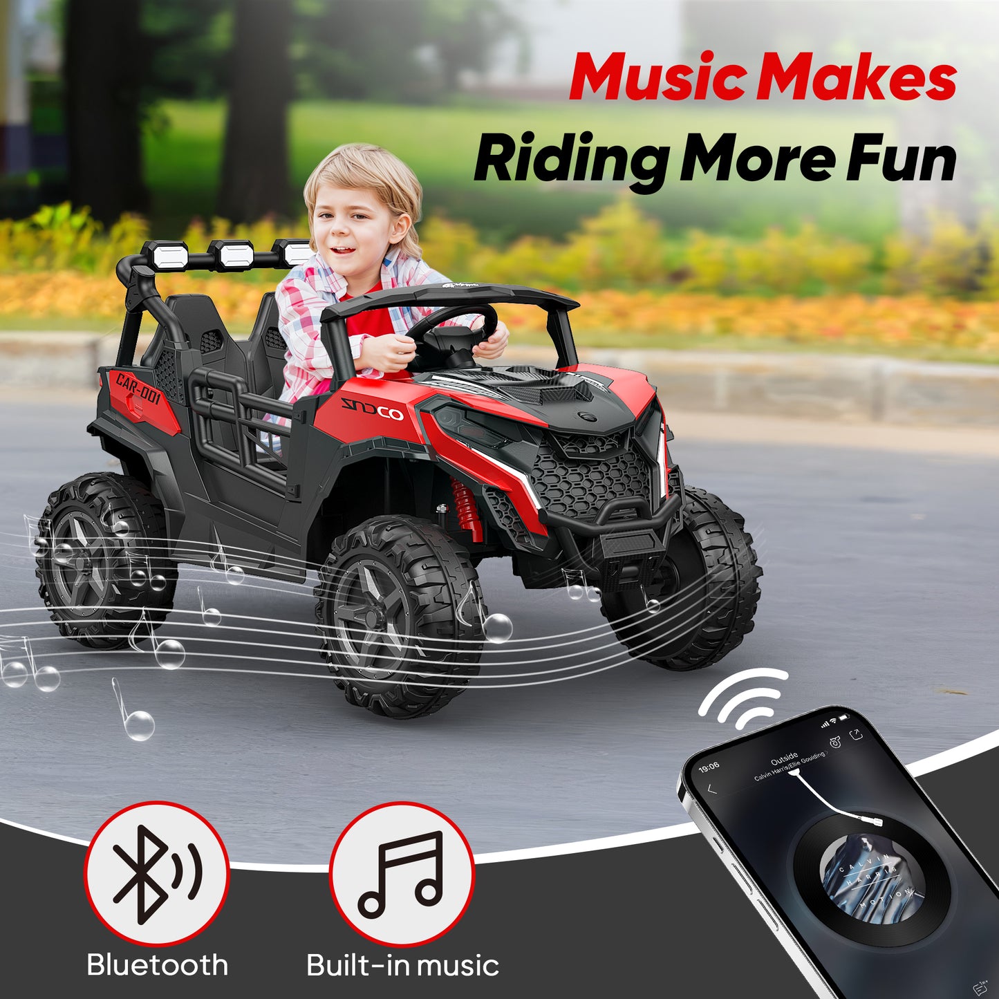 East doll 12V Powered Ride on UTV, 2 Seats