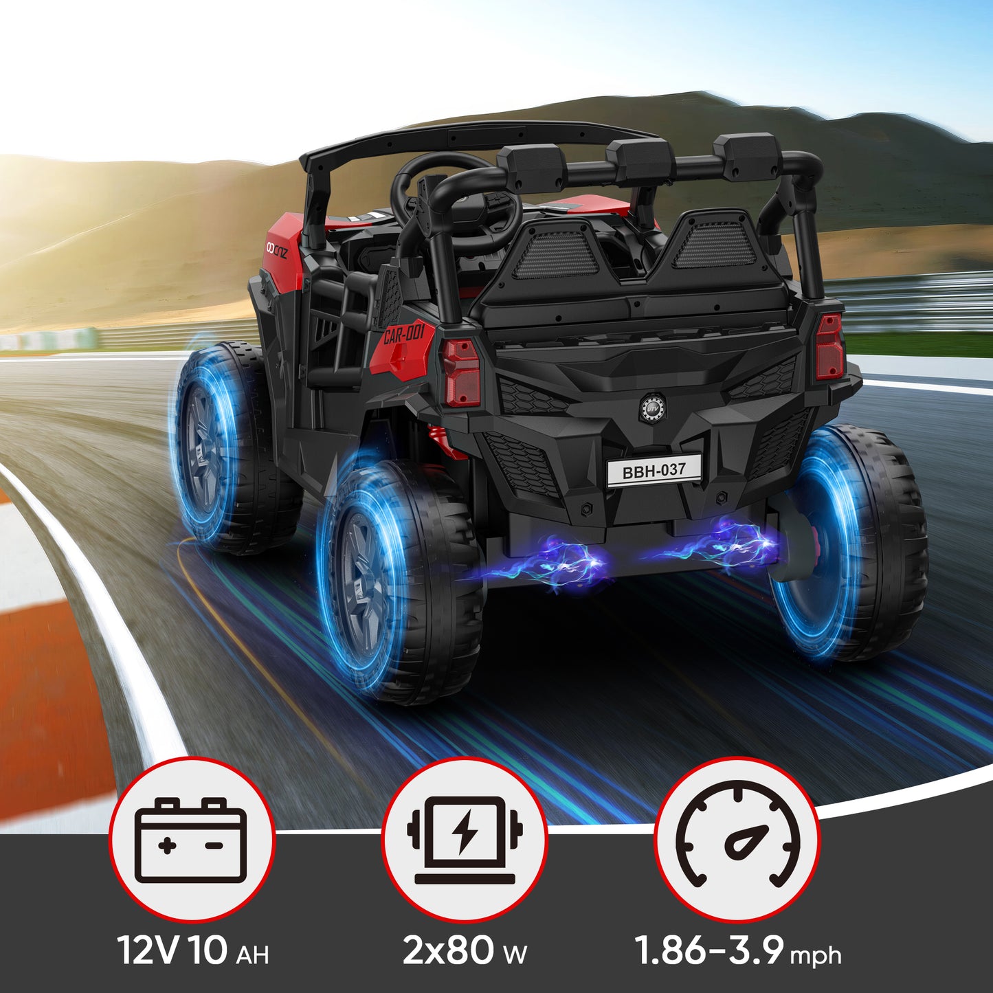 East doll 12V Powered Ride on UTV, 2 Seats