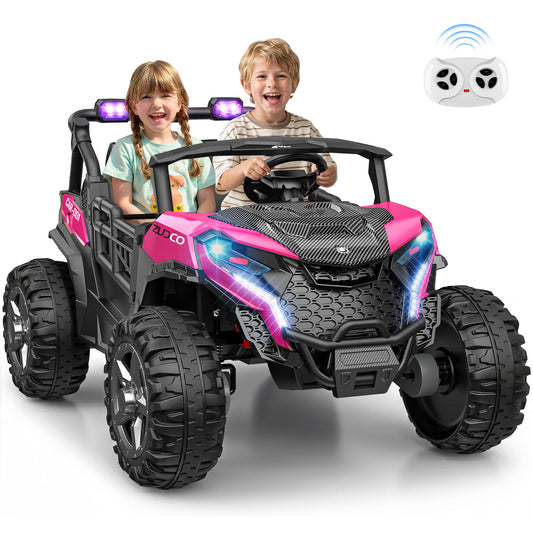 East doll 24V Ride on Toys for Big Kids, 2 Seater Ride on Car with 4x200W Motors, 4WD Kids Electric Car for Ages 3-8, Parent Remote Control, Bluetooth Music, EVA Tires, 5 MPH