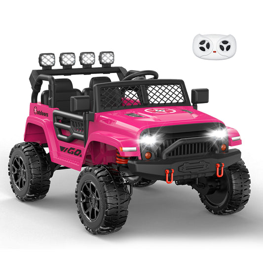 East doll 24Volt Power Ride On Truck, Electric Car for Kids, Ride on Toys with Remote Control, 19 In 2 Seater, 300W, LED Lights, Bluetooth, Music, 3 Speeds, Gift for Boys Girls